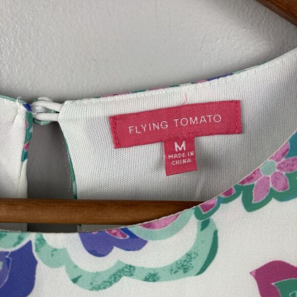 Flying Tomato Maxi Flowing Dress Sleeveless Size Medium Artistic Floral Flowy - Picture 5 of 10